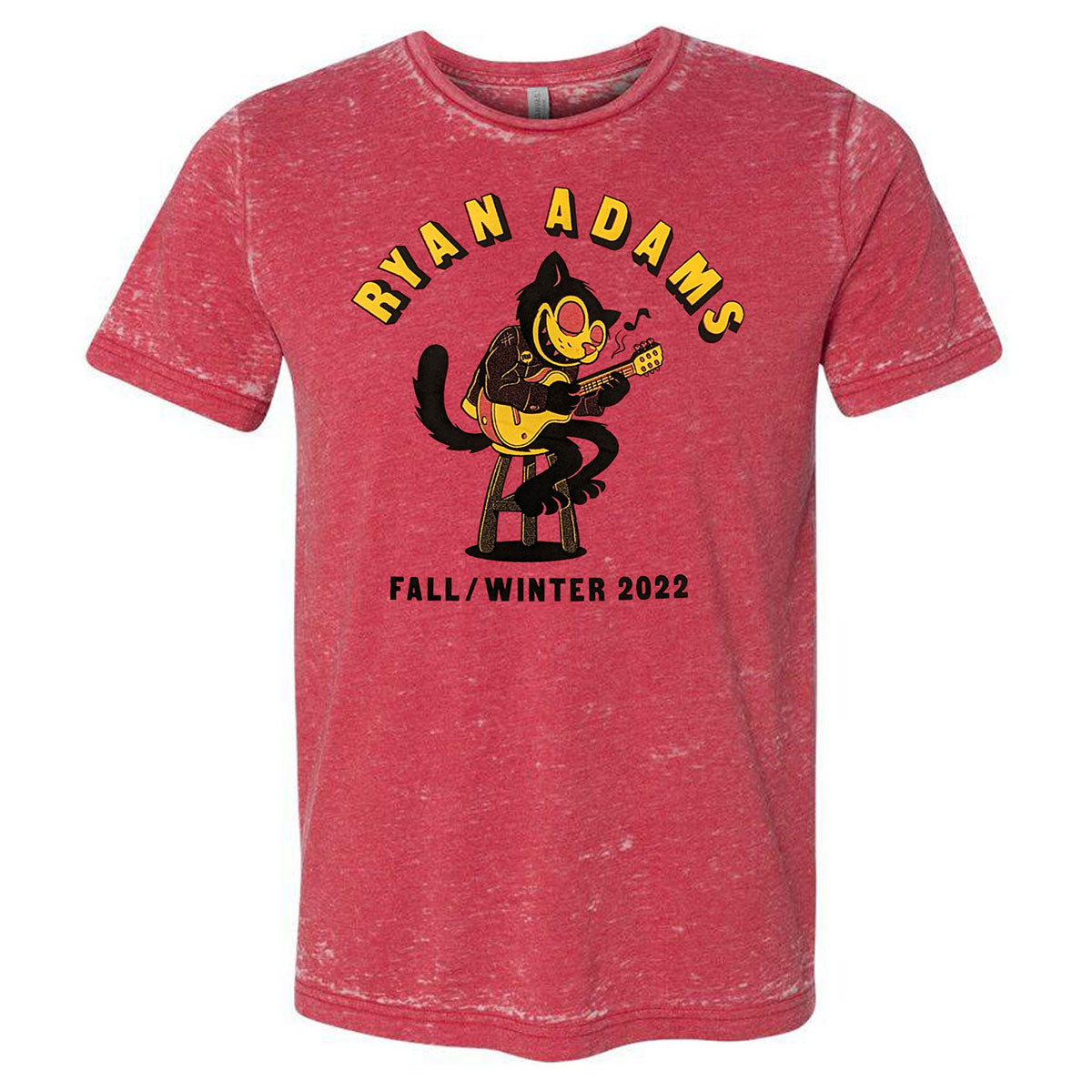 Guitar Cat Red T-Shirt